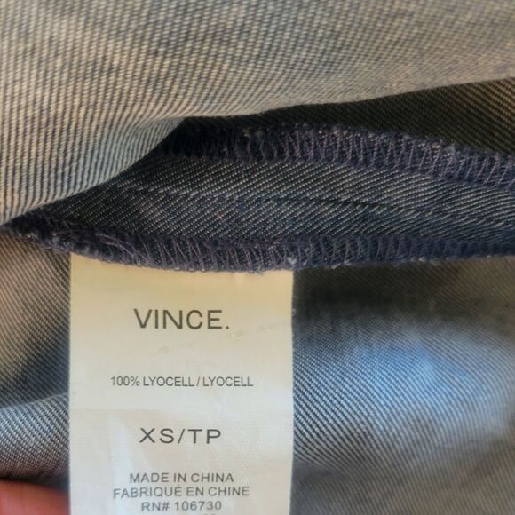 Vince Chambray Shift Mini Dress Size XS - Picture 7 of 7